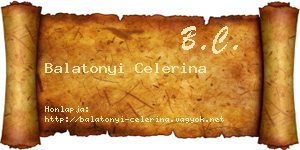 Balatonyi Celerina névjegykártya
